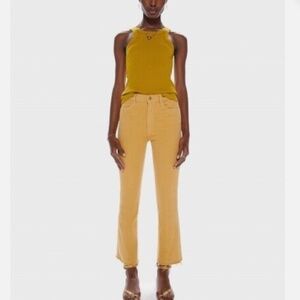 Mother The Hustler High-rise Ankle Fray denim in Second Chance